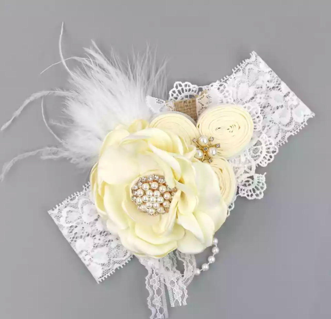 Fancy Sassy Headwrap- Ivory